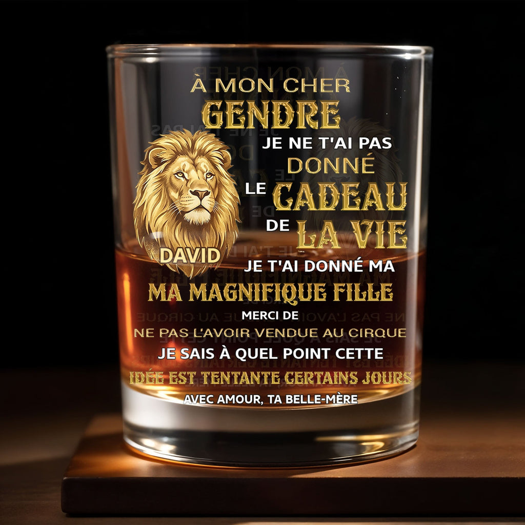 Personalized Custom Whiskey Glass Gift for Son-in-Law Whiskey Glass GradoCreations