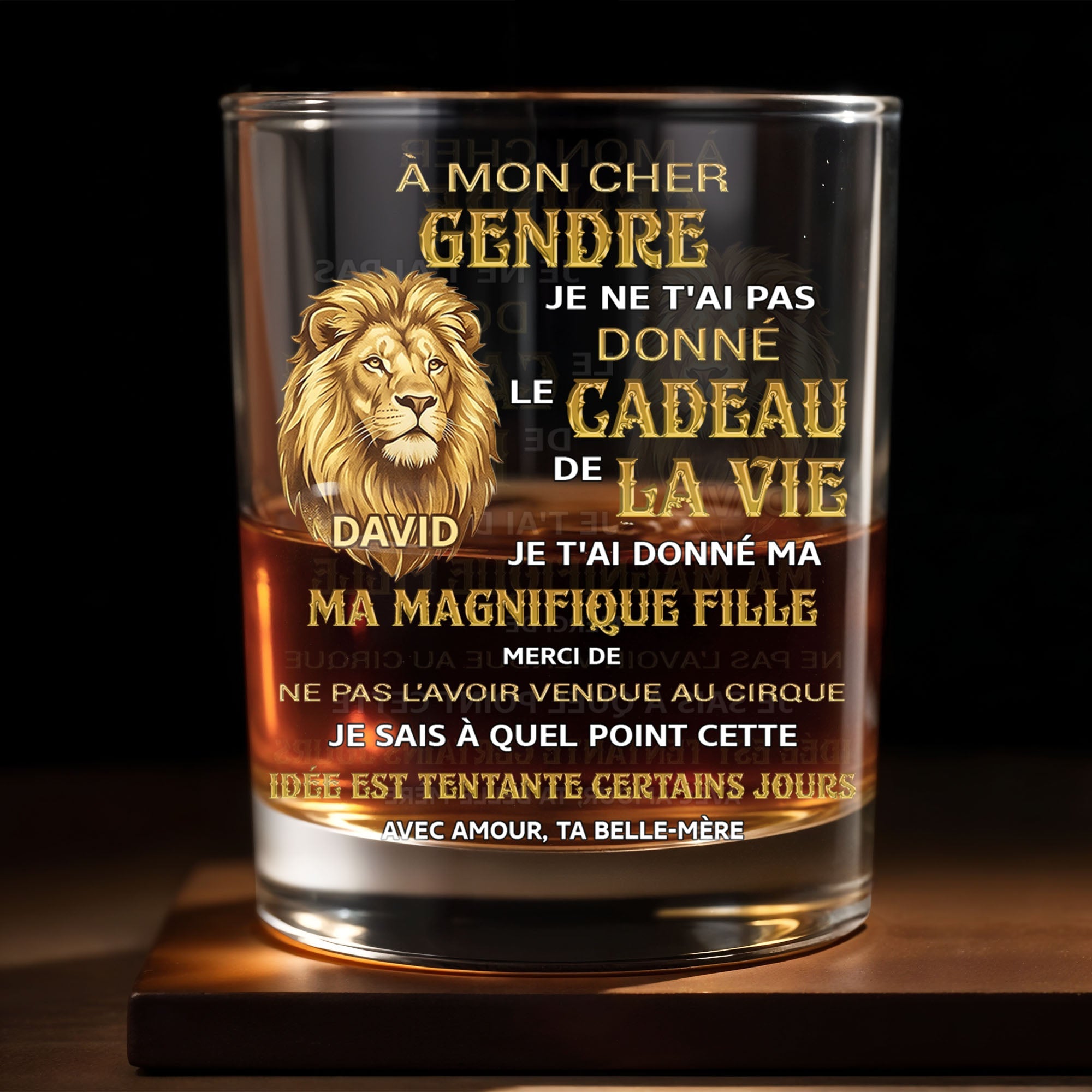Personalized Custom Whiskey Glass Gift for Son-in-Law Whiskey Glass GradoCreations