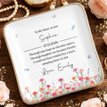 Personalized Floral Jewelry Dish Custom Gift for Sister-in-Law