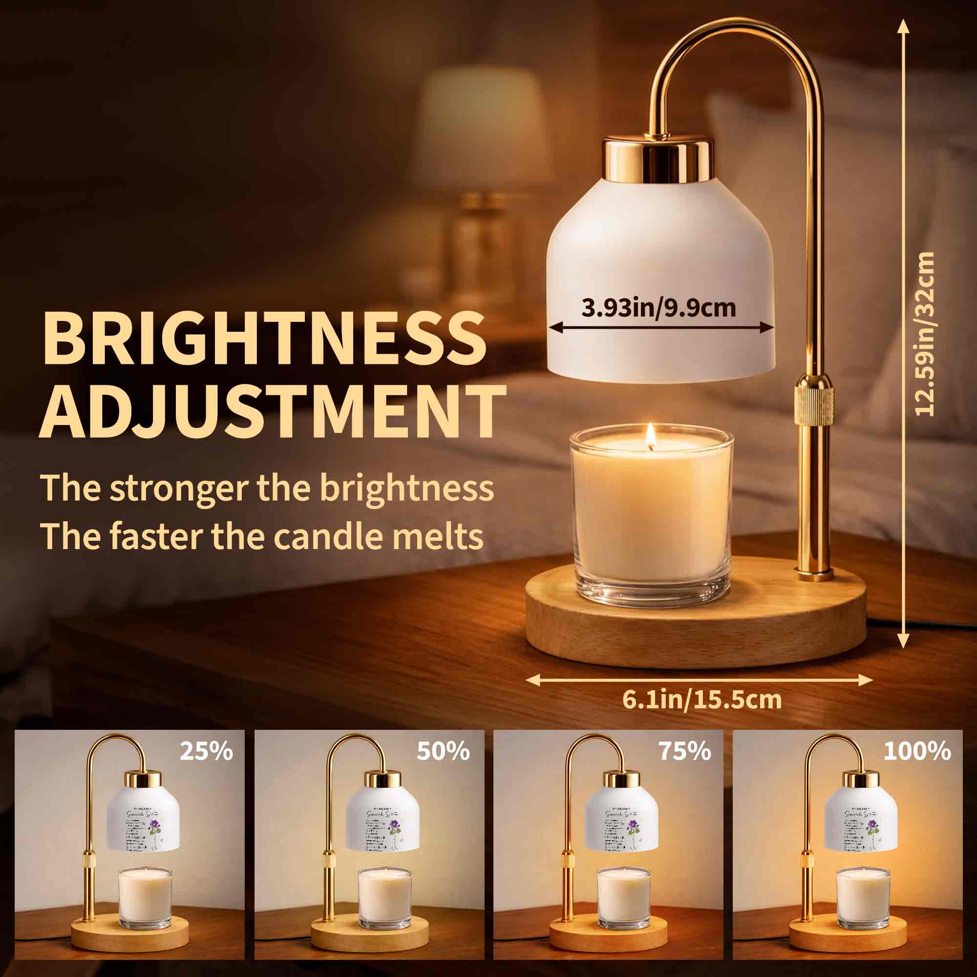 Personalized Candle Warmer Lamp with Custom Design for Sister Candle Warmer Lamp GradoCreations