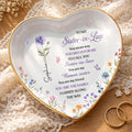 Personalized Heart Jewelry Dish Custom Name Gift for Sister Heart Jewelry Dish GradoCreations