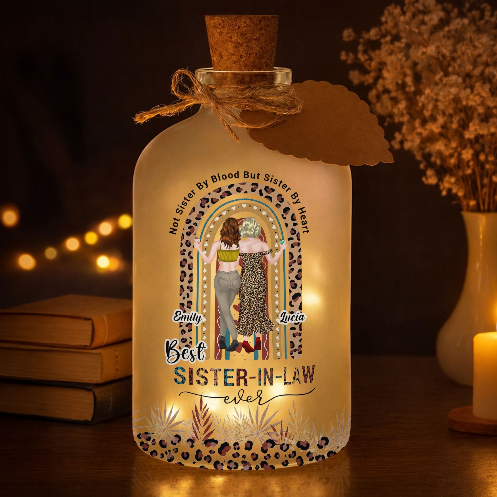 Personalized Short Bottle Light for Sister-in-Law Cute Gift Short Bottle Light GradoCreations