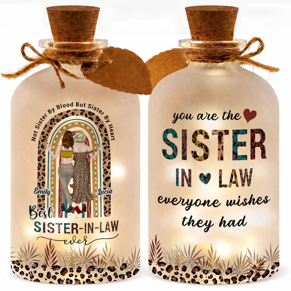 Personalized Short Bottle Light for Sister-in-Law Cute Gift Short Bottle Light GradoCreations