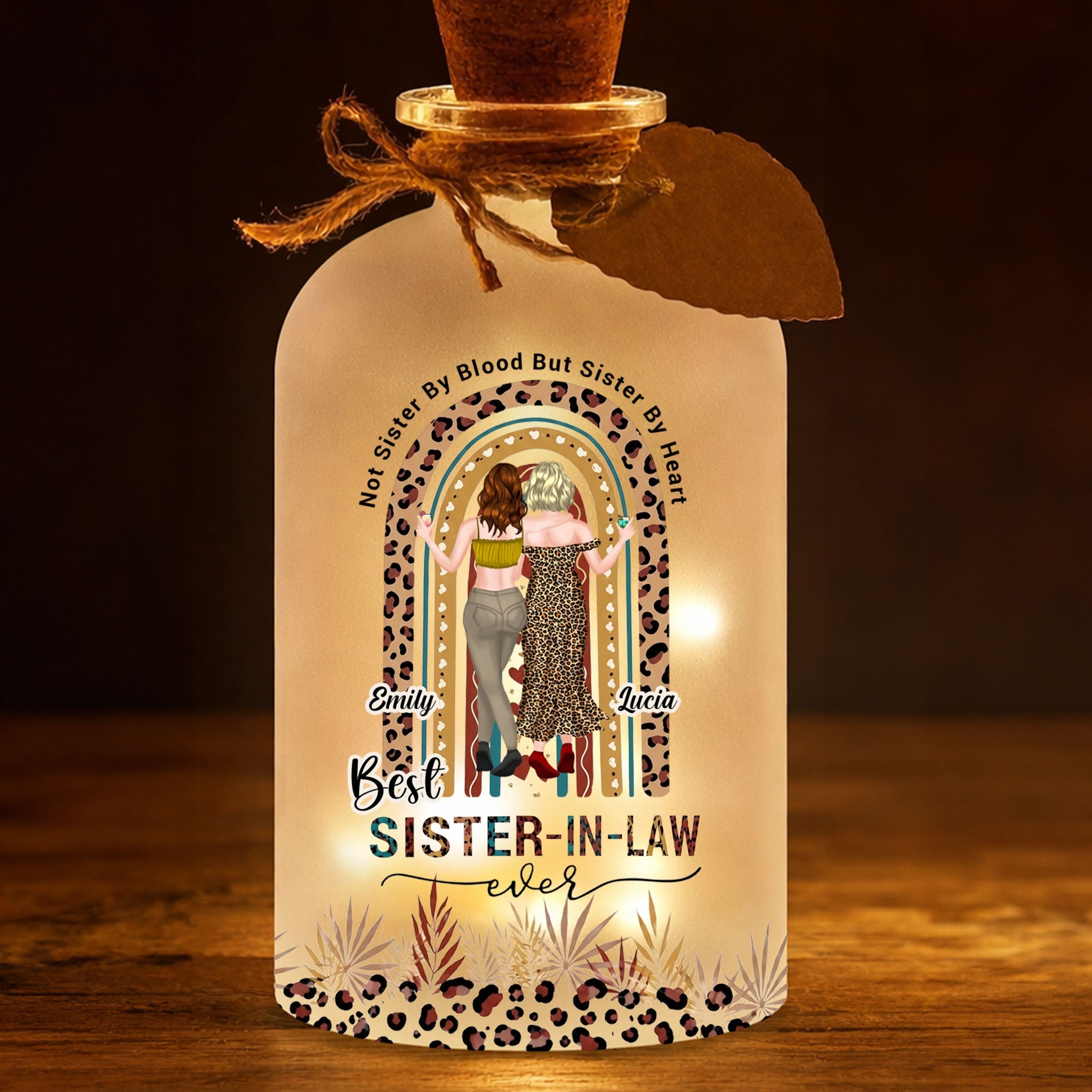 Personalized Short Bottle Light for Sister-in-Law Cute Gift Short Bottle Light GradoCreations