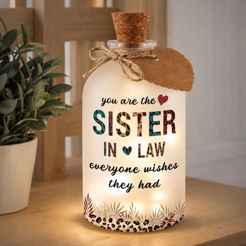 Personalized Short Bottle Light for Sister-in-Law Cute Gift Short Bottle Light GradoCreations