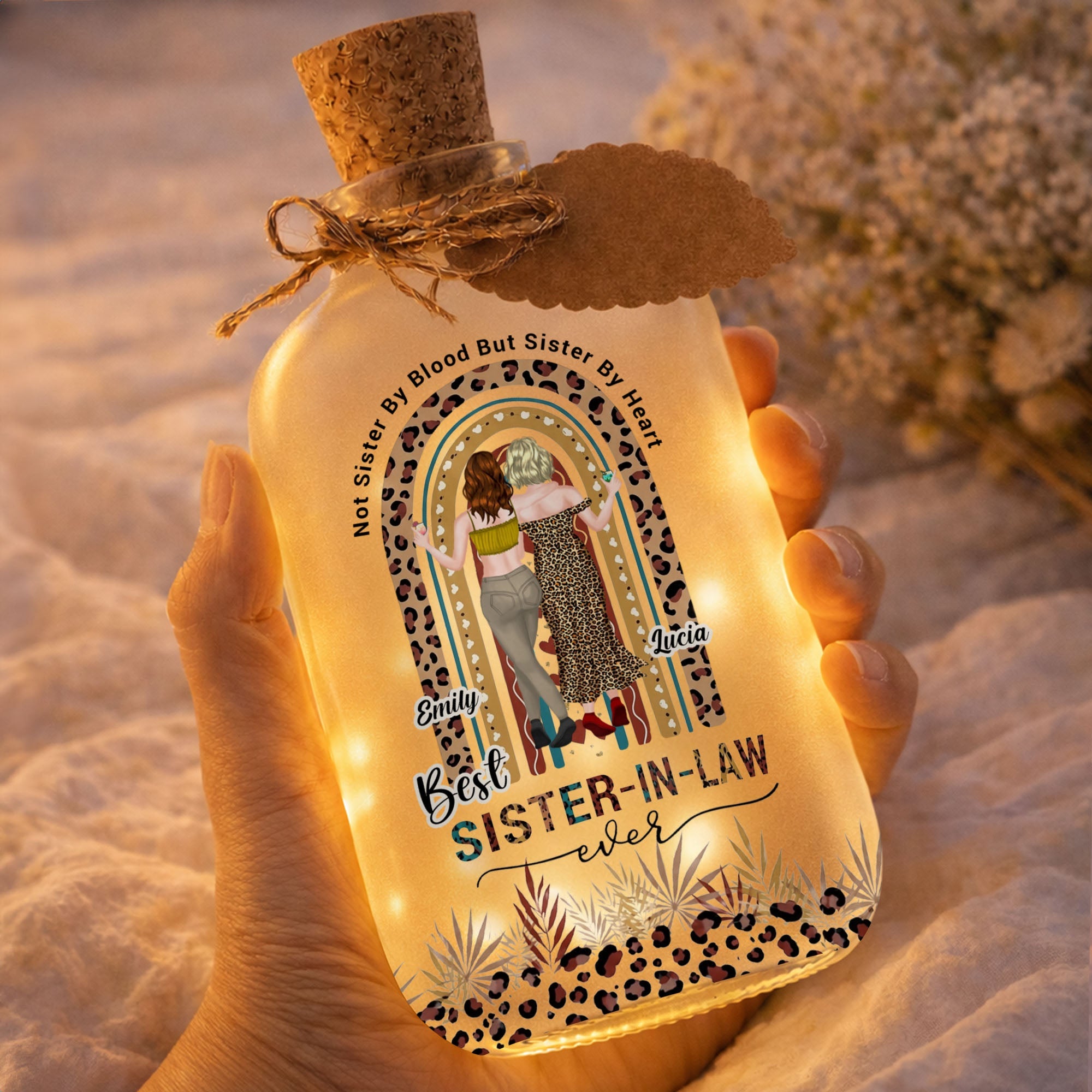 Personalized Short Bottle Light for Sister-in-Law Cute Gift Short Bottle Light GradoCreations