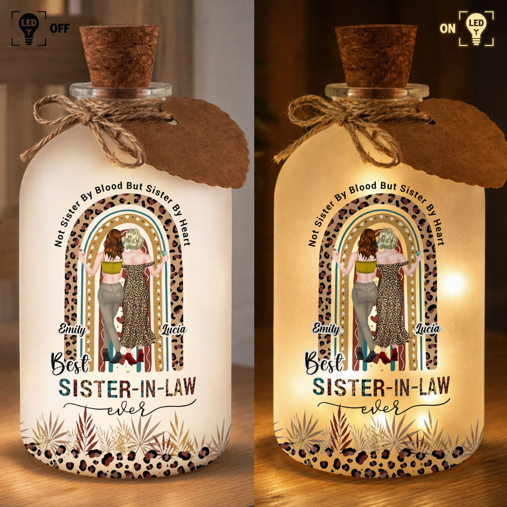 Personalized Short Bottle Light for Sister-in-Law Cute Gift Short Bottle Light GradoCreations
