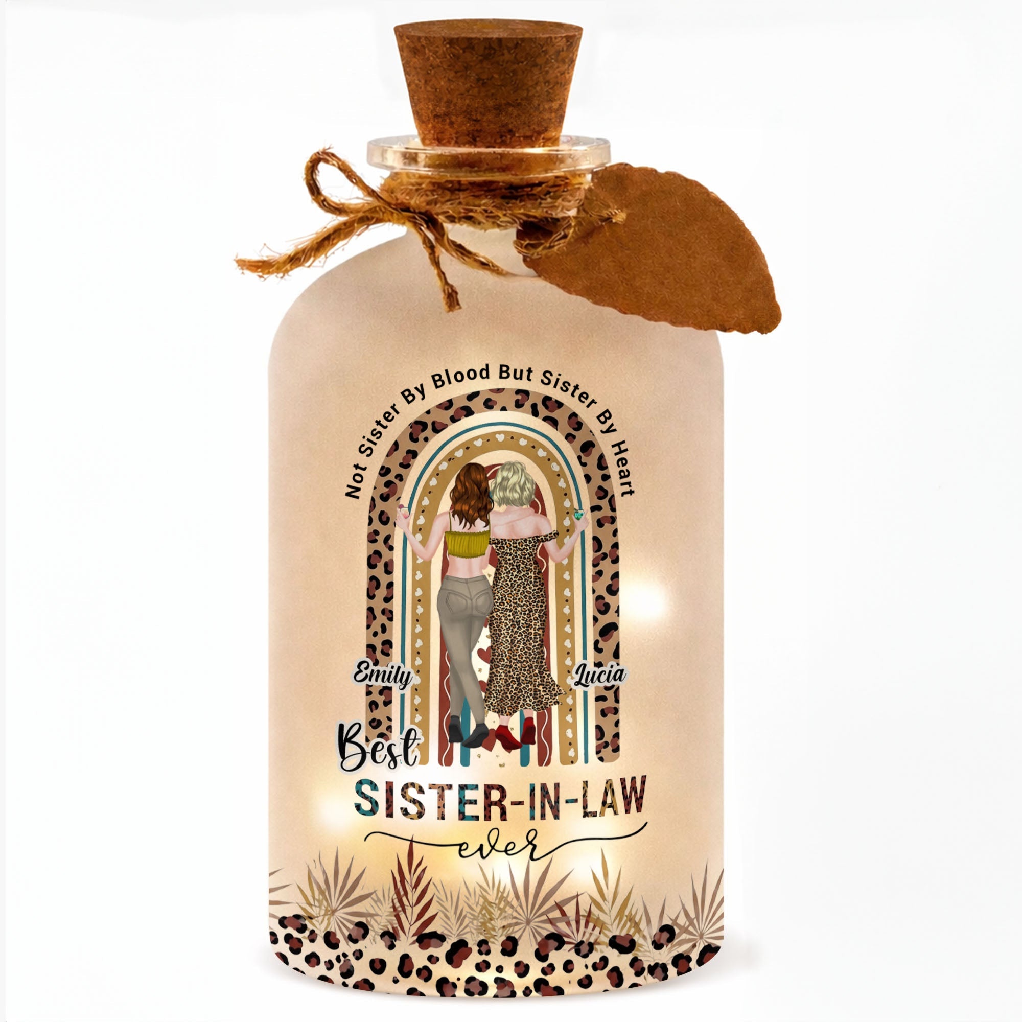 Personalized Short Bottle Light for Sister-in-Law Cute Gift Short Bottle Light GradoCreations
