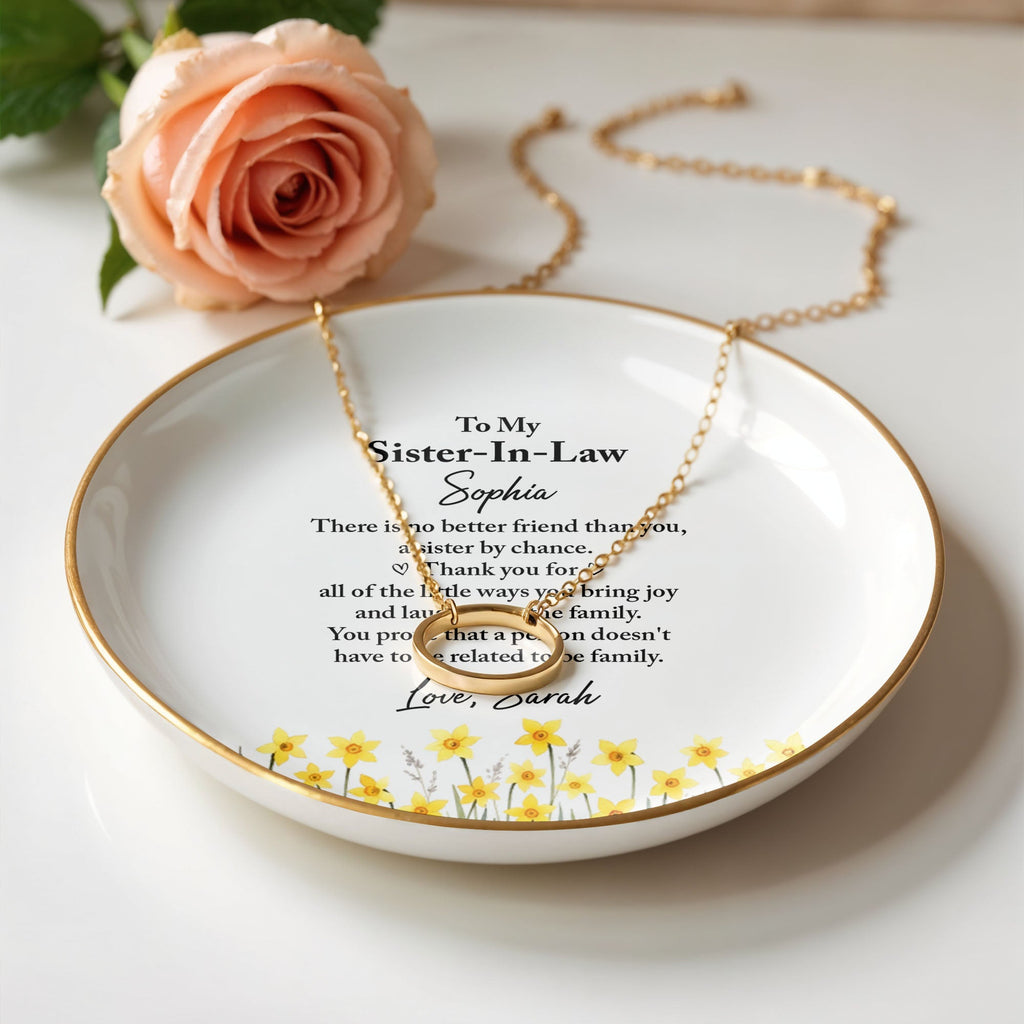 Personalized Jewelry Dish Custom Name Gift for Sister-in-Law Jewelry Dish GradoCreations