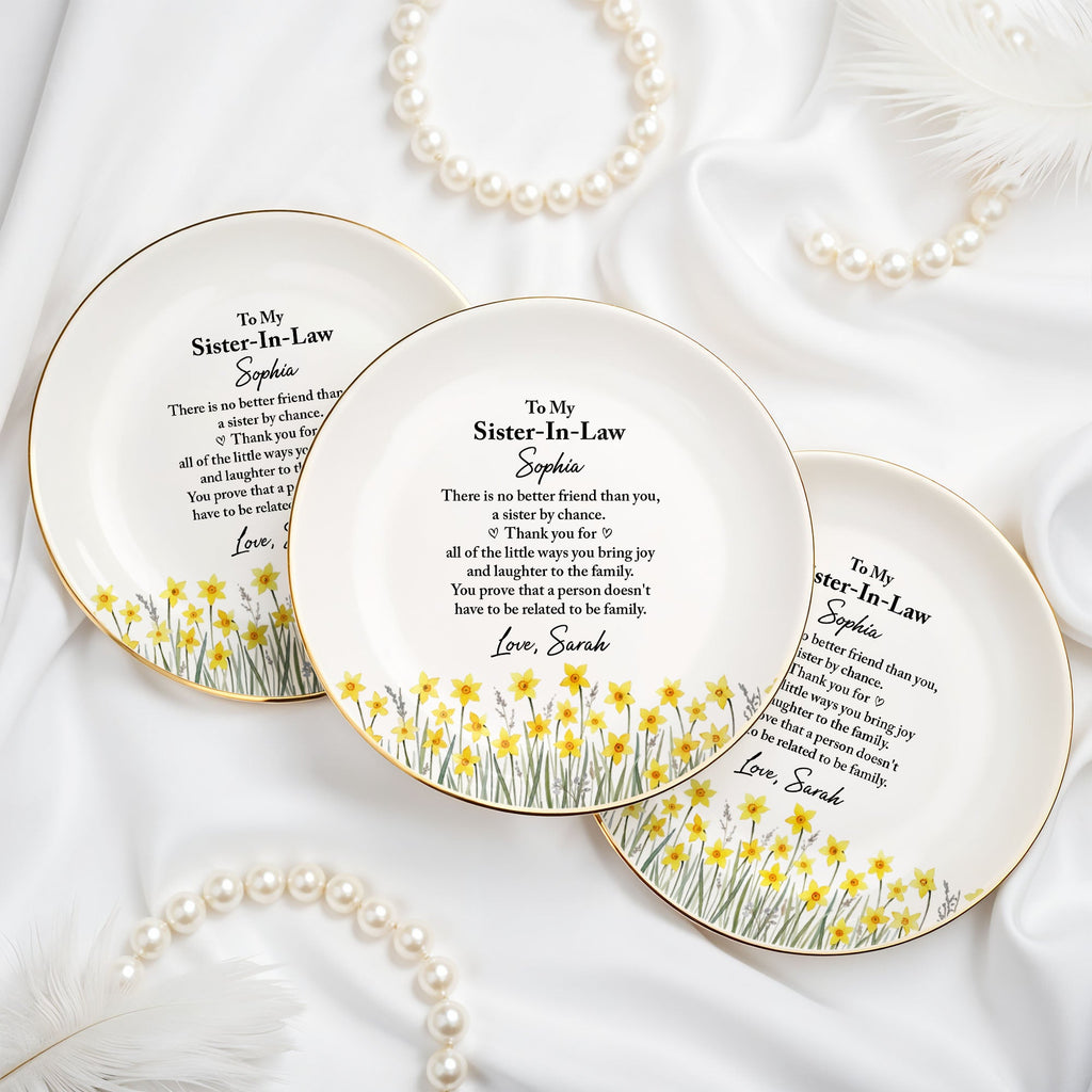 Personalized Jewelry Dish Custom Name Gift for Sister-in-Law Jewelry Dish GradoCreations