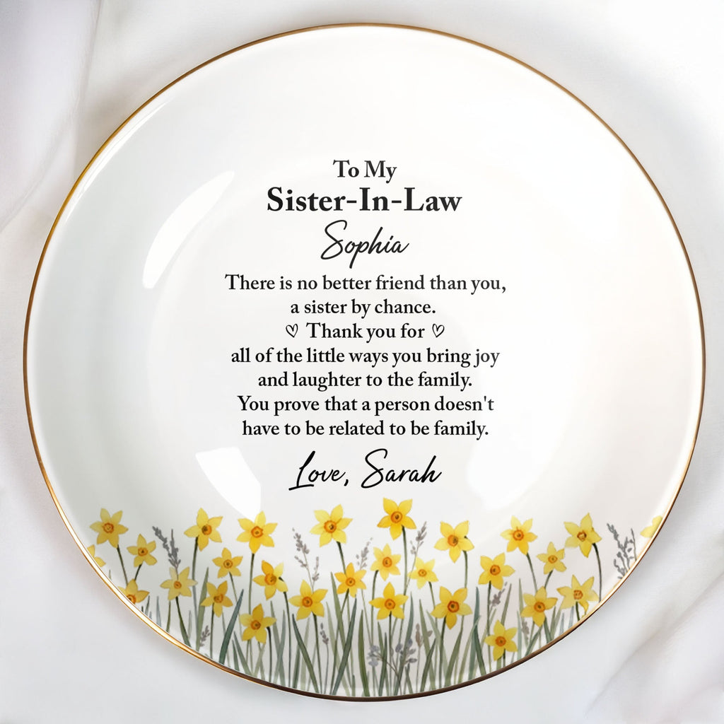 Personalized Jewelry Dish Custom Name Gift for Sister-in-Law Jewelry Dish GradoCreations