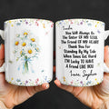 Personalized Floral Birth Month Flower Coffee Mug Custom Gift for Sister Edge-to-edge Mug GradoCreations