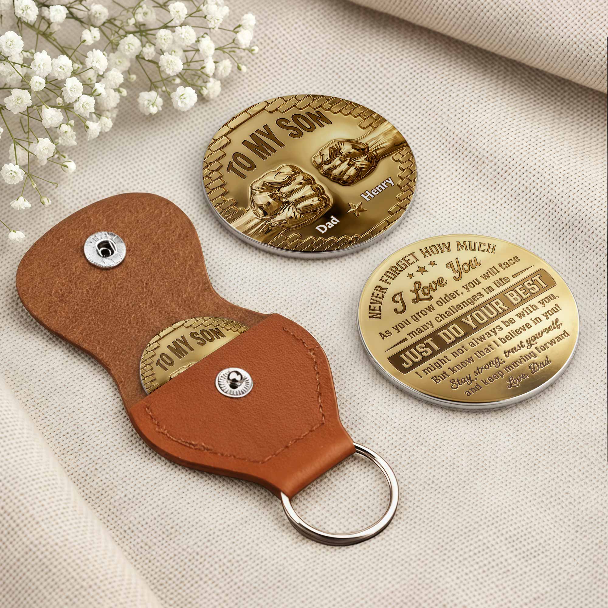 Personalized Pocket Hug Token Custom Message Gift for Son