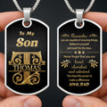 Personalized Dog Tag Necklace Custom Name for Son Gift Dog Tag Necklace GradoCreations