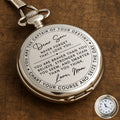 Personalized Silver-Plated Pocket Watch Custom Gift for Son Pocket Watch GradoCreations