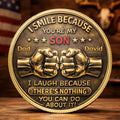 Personalized Commemorative Coin Custom Fist Bump Gift for Son Commemorative Coin GradoCreations