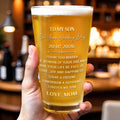 Personalized Custom Beer Glass Gift for Son Wedding Day Beer Glasses GradoCreations