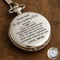 Personalized Silver Plated Pocket Watch Gift for Son Wedding Day Pocket Watch GradoCreations
