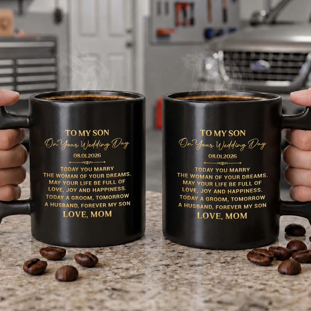 Personalized Wrench Handle Coffee Mug Gift for Son Wedding Day Wrench Handle Mug GradoCreations