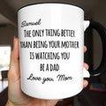 Personalized Accent Mug Custom Message Gift for Dad Accent Mug GradoCreations