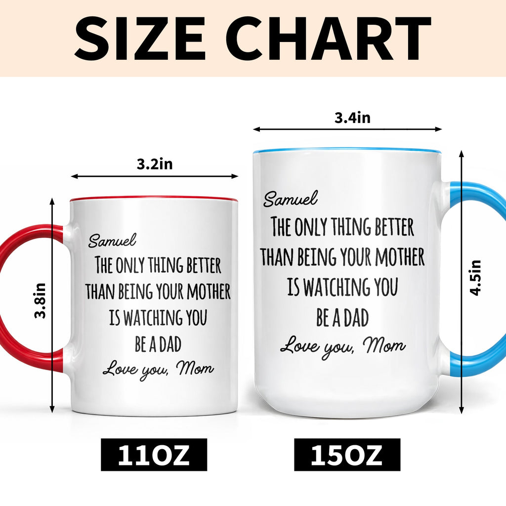 Personalized Accent Mug Custom Message Gift for Dad Accent Mug GradoCreations
