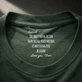 Personalized Inside Neck Print T-Shirt Love from Mom for Dad Basic Shirt, Print inside back collar GradoCreations