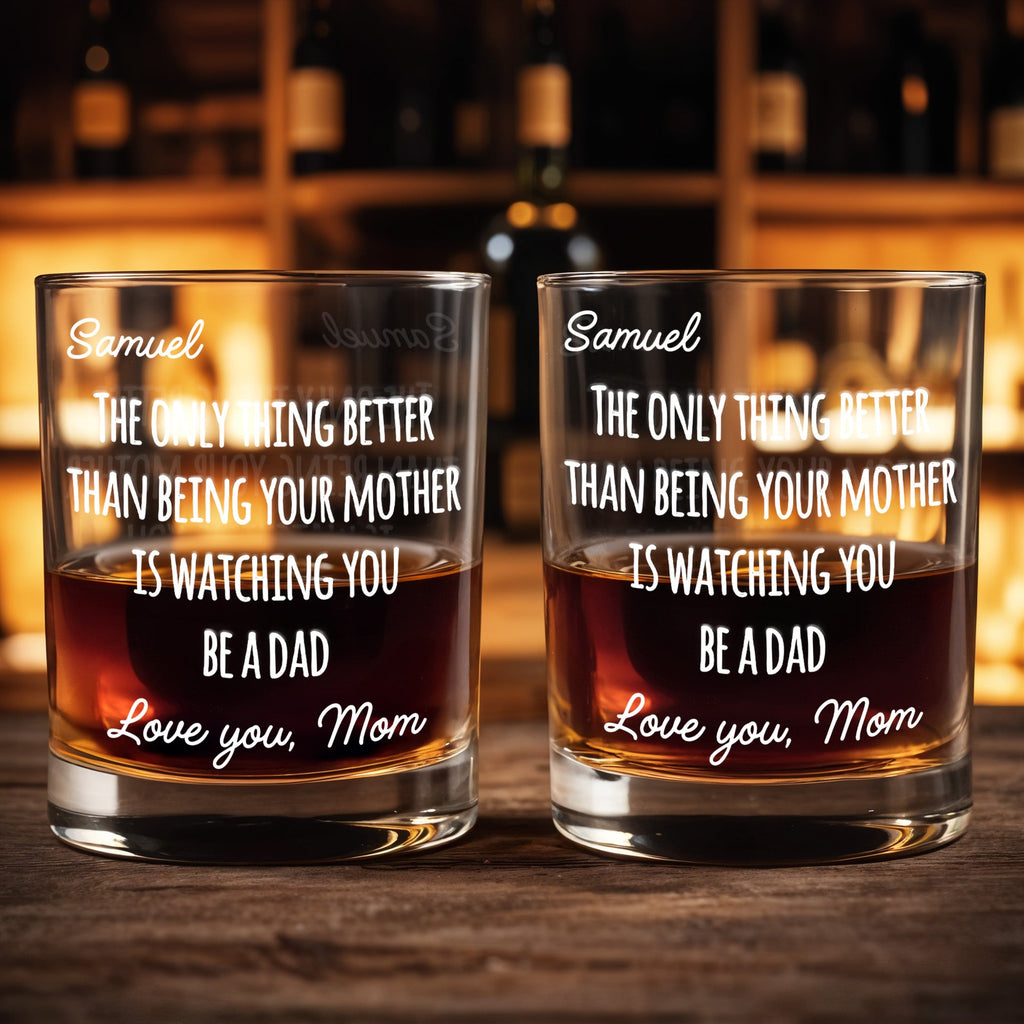 Personalized Custom Whiskey Glass Gift for Dad - 8oz/11oz Whiskey Glass GradoCreations