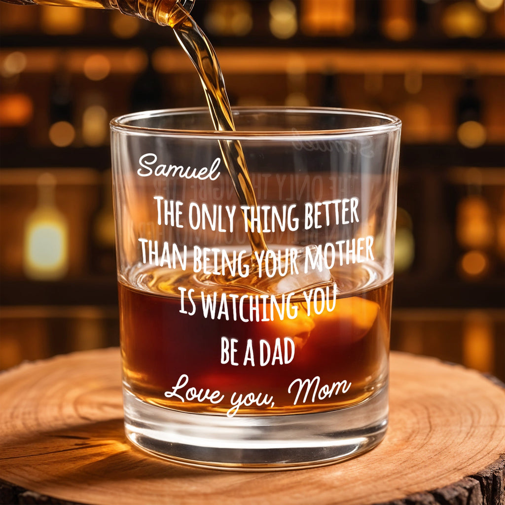 Personalized Custom Whiskey Glass Gift for Dad - 8oz/11oz Whiskey Glass GradoCreations