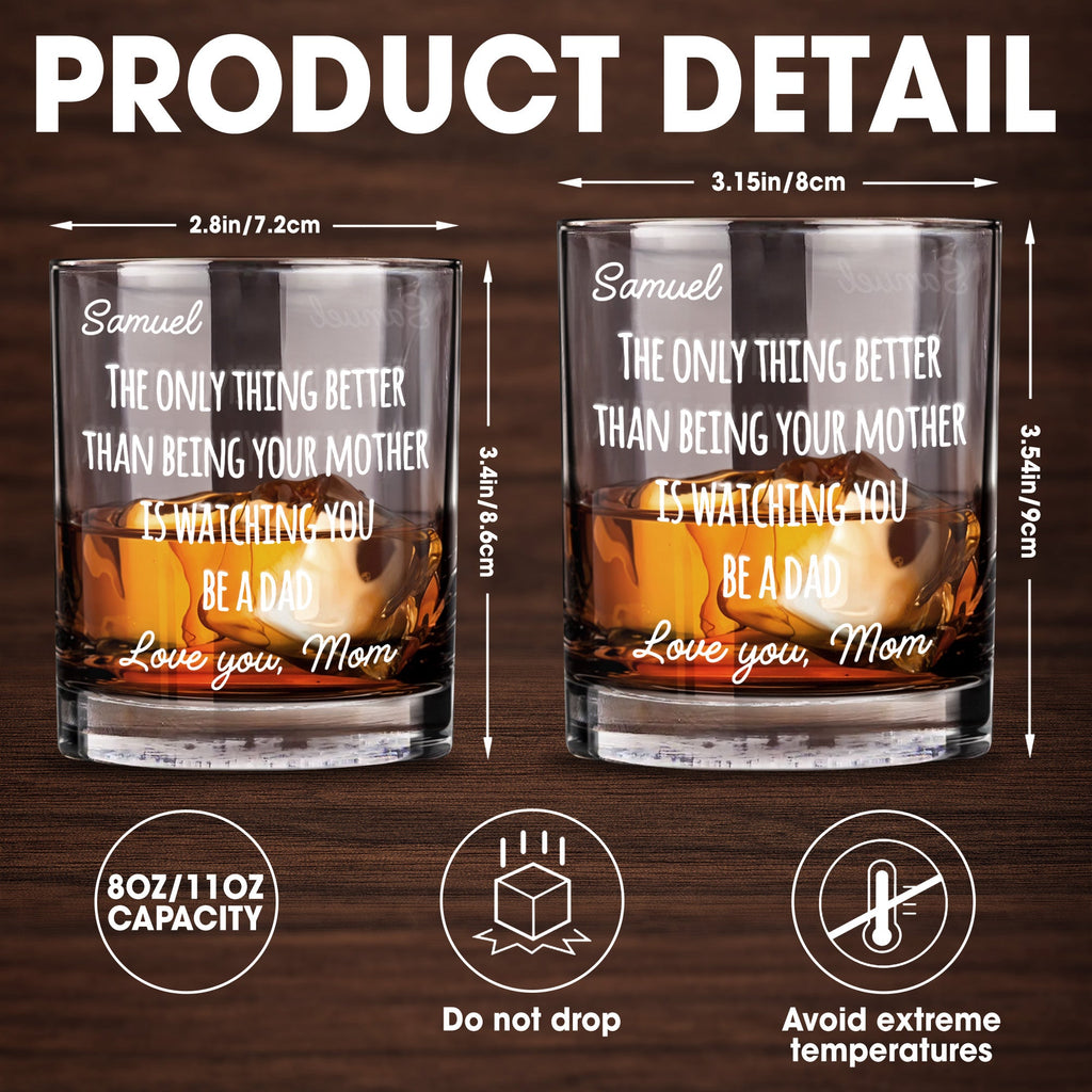 Personalized Custom Whiskey Glass Gift for Dad - 8oz/11oz Whiskey Glass GradoCreations