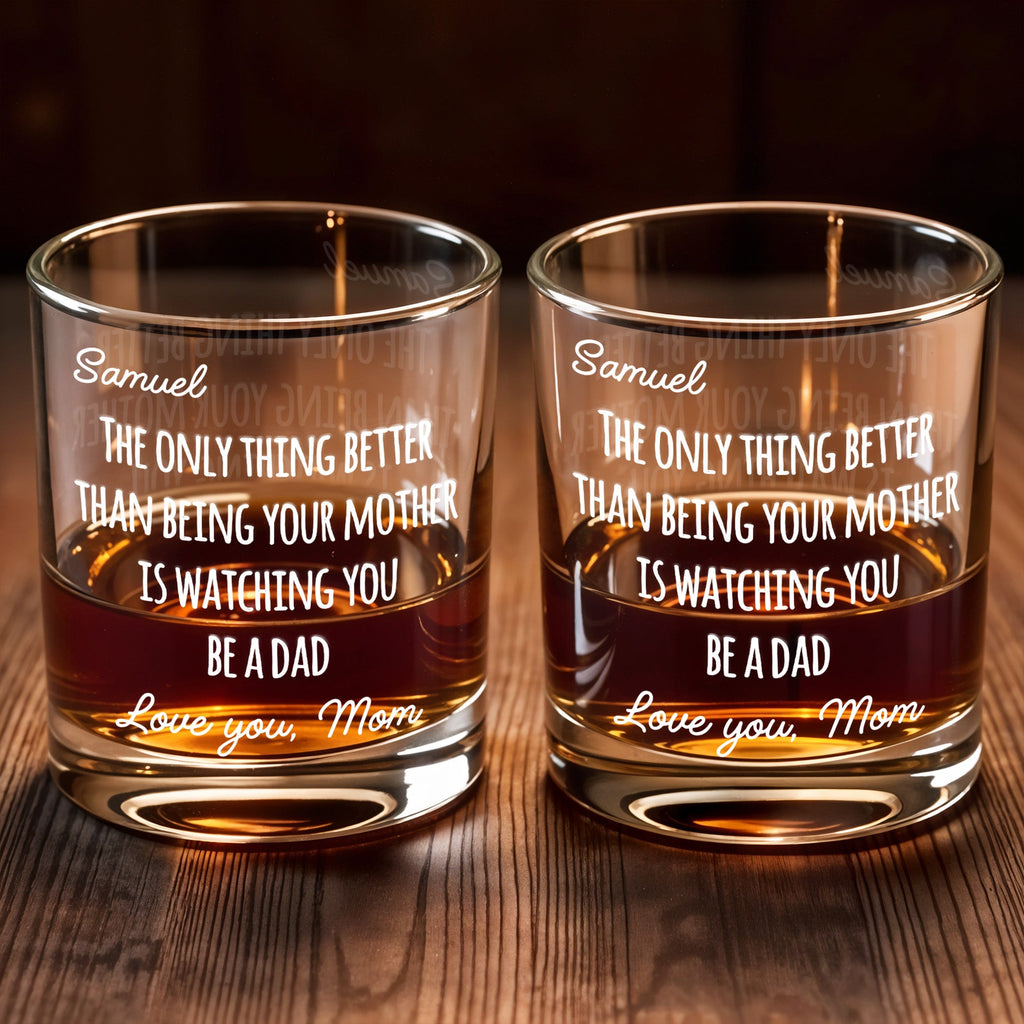 Personalized Custom Whiskey Glass Gift for Dad - 8oz/11oz Whiskey Glass GradoCreations