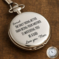Engraved Silver Pocket Watch Custom Name Gift for Son Pocket Watch GradoCreations