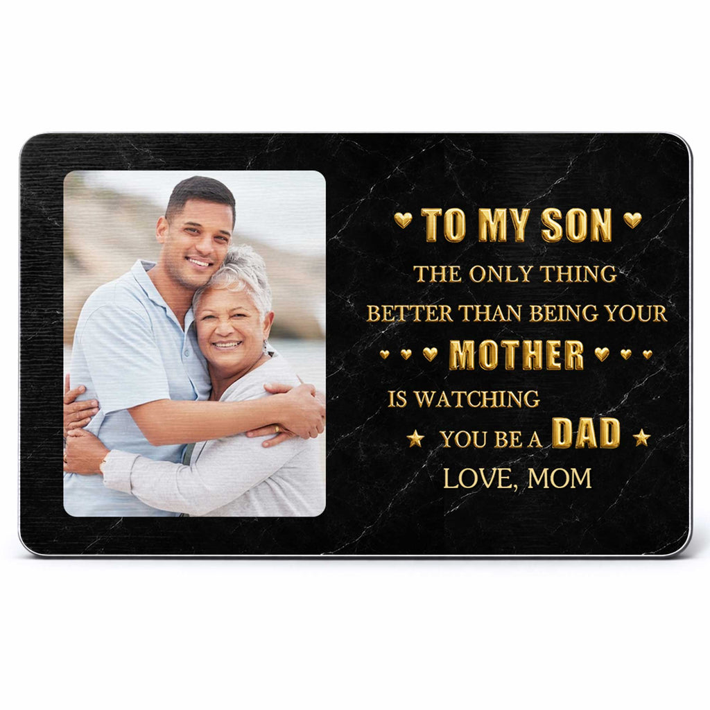 Personalized Aluminum Wallet Card for Son Custom Message Gift Wallet Card GradoCreations