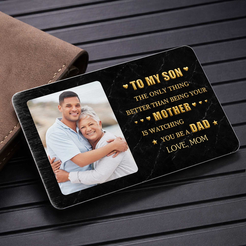 Personalized Aluminum Wallet Card for Son Custom Message Gift Wallet Card GradoCreations