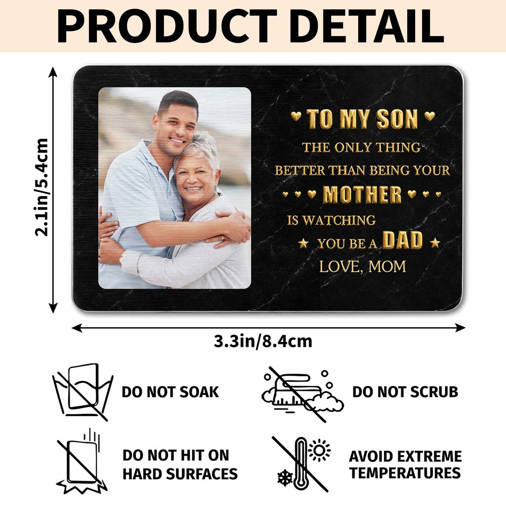 Personalized Aluminum Wallet Card for Son Custom Message Gift Wallet Card GradoCreations