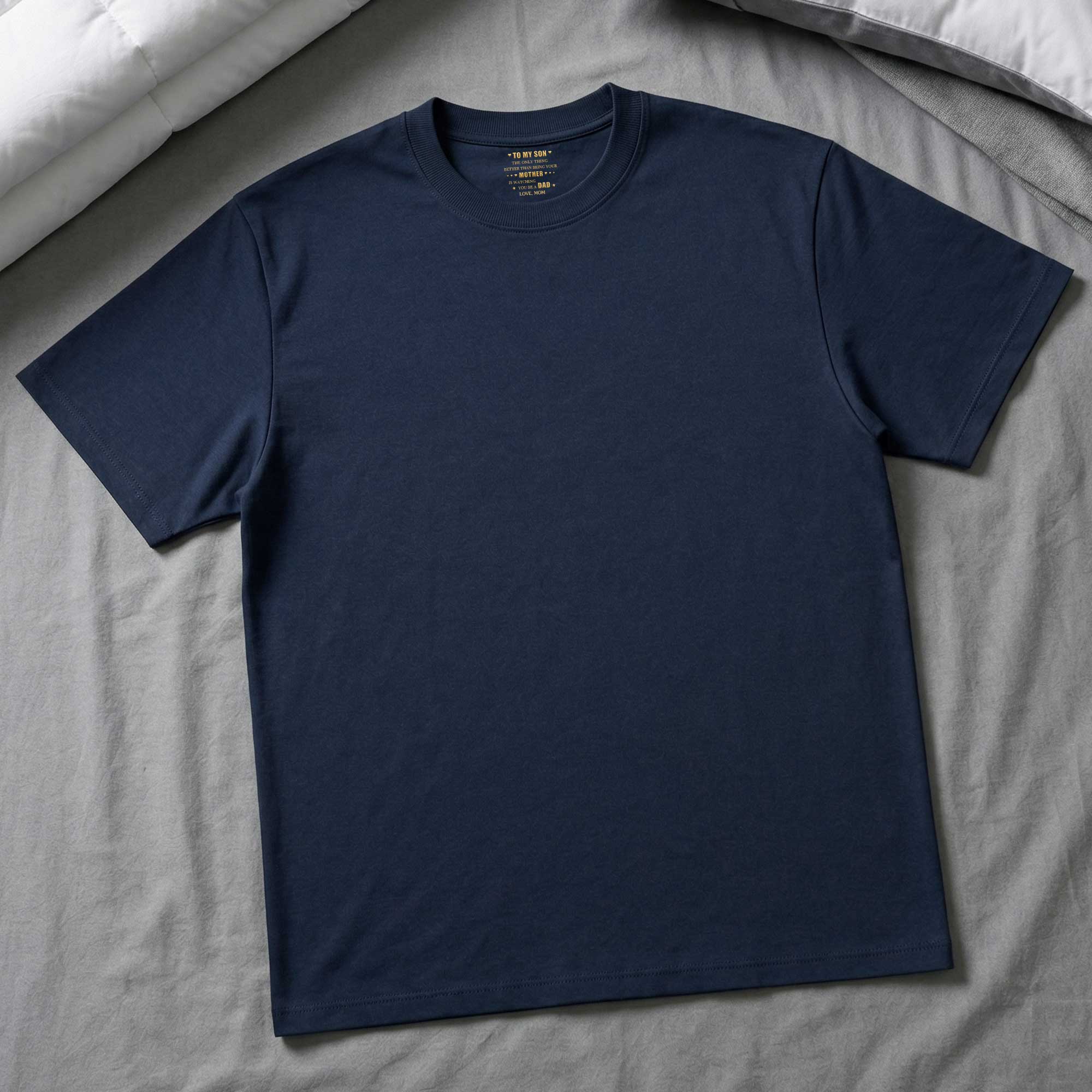 Personalized Inside Neck Print T-Shirt for Son Gift Idea