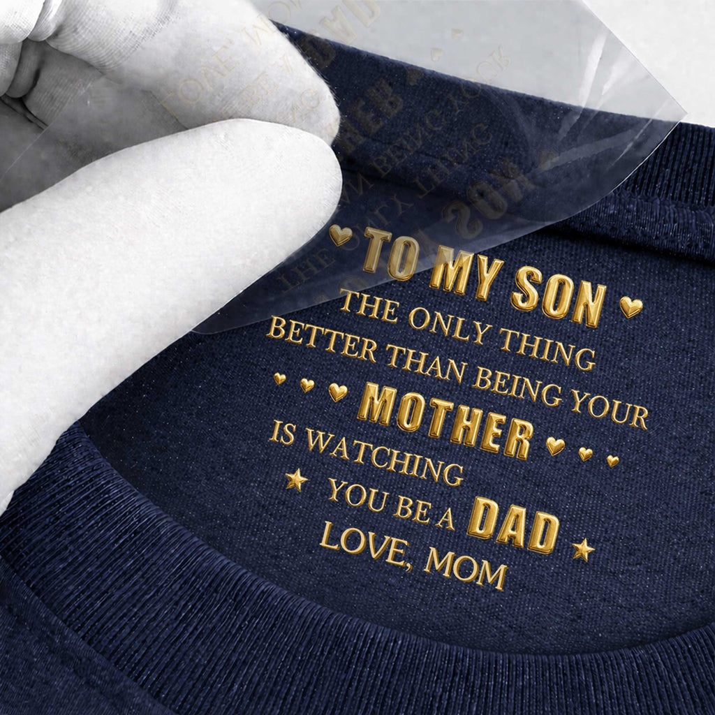 Personalized Inside Neck Print T-Shirt for Son Gift Idea Basic Shirt, Print inside back collar GradoCreations