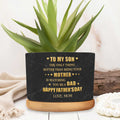 Personalized Ceramic Plant Pot Custom Message for Son Ceramic Plant Pot GradoCreations
