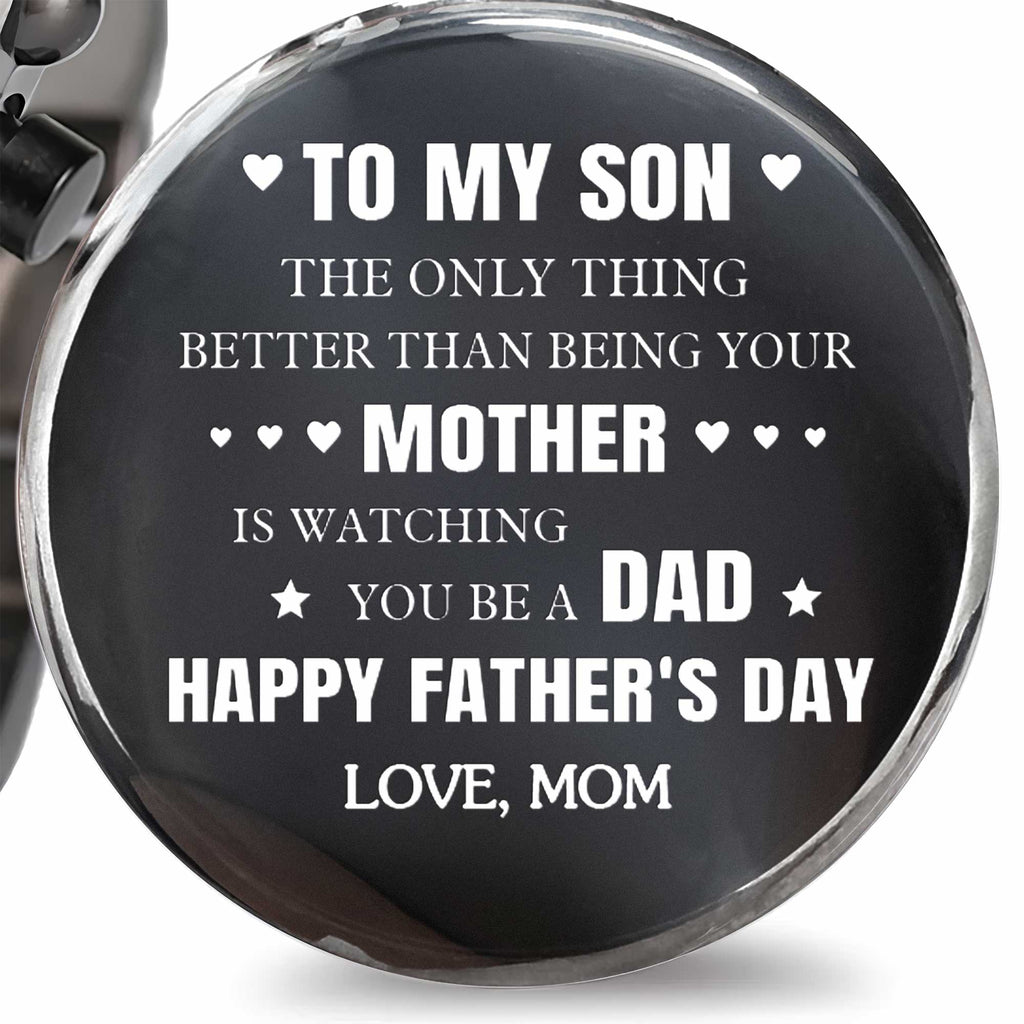 Personalized Engraved Wooden Watch Custom Gift for Son Wooden Watches GradoCreations