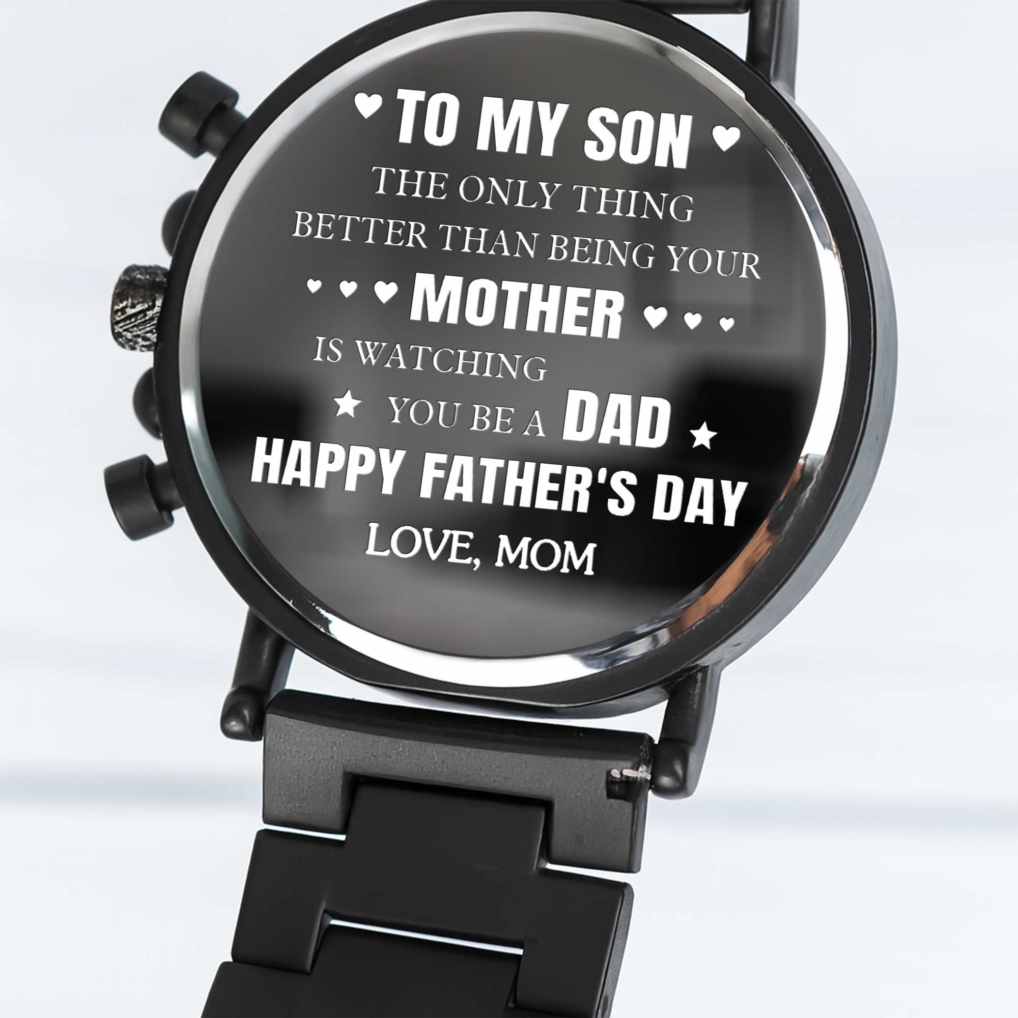 Personalized Engraved Wooden Watch Custom Gift for Son Wooden Watches GradoCreations