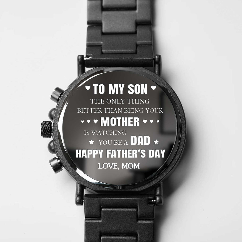 Personalized Engraved Wooden Watch Custom Gift for Son Wooden Watches GradoCreations