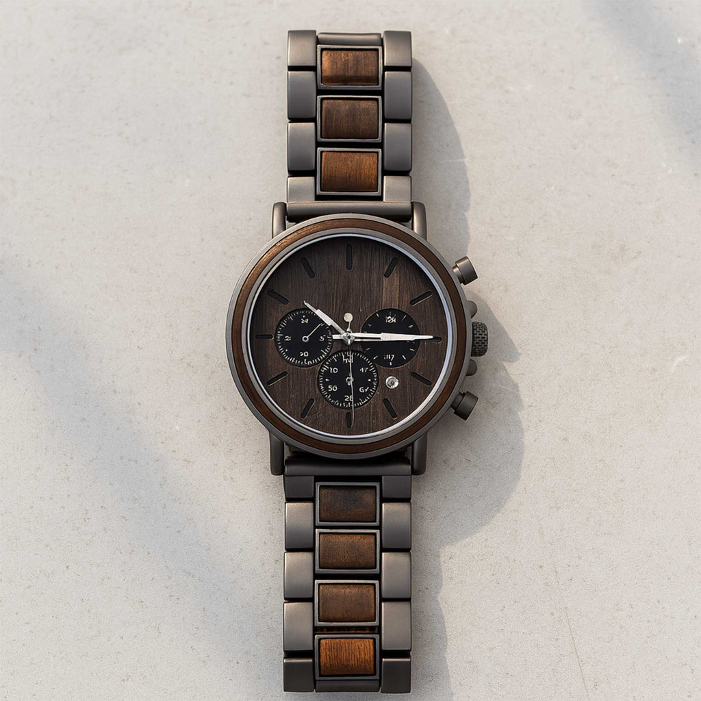 Personalized Engraved Wooden Watch Custom Gift for Son Wooden Watches GradoCreations