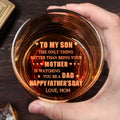 Personalized Engraved Whiskey Glass Unique Gift for Son Dad Whiskey Glass GradoCreations