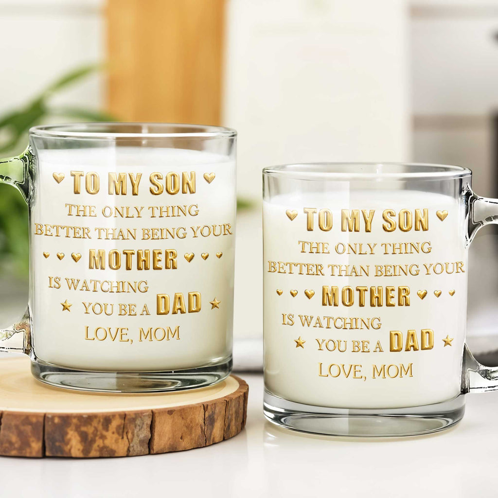 Personalized Glass Mug Custom Message Gift for Son Glass Mug GradoCreations