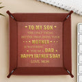Personalized Leather Valet Tray Custom Name Gift for Son Valet Tray GradoCreations