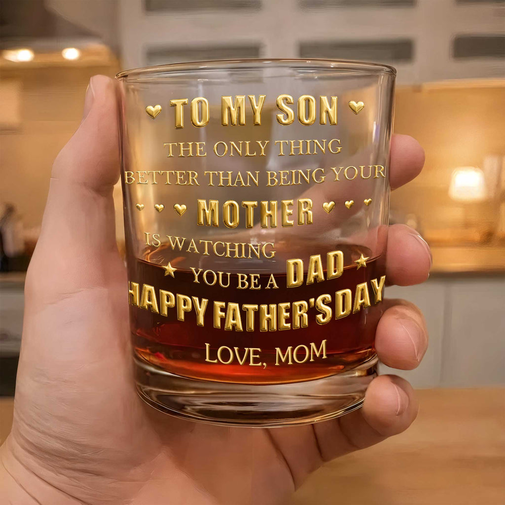 Personalized Whiskey Glass Custom Monogram Gift for Son Whiskey Glass GradoCreations