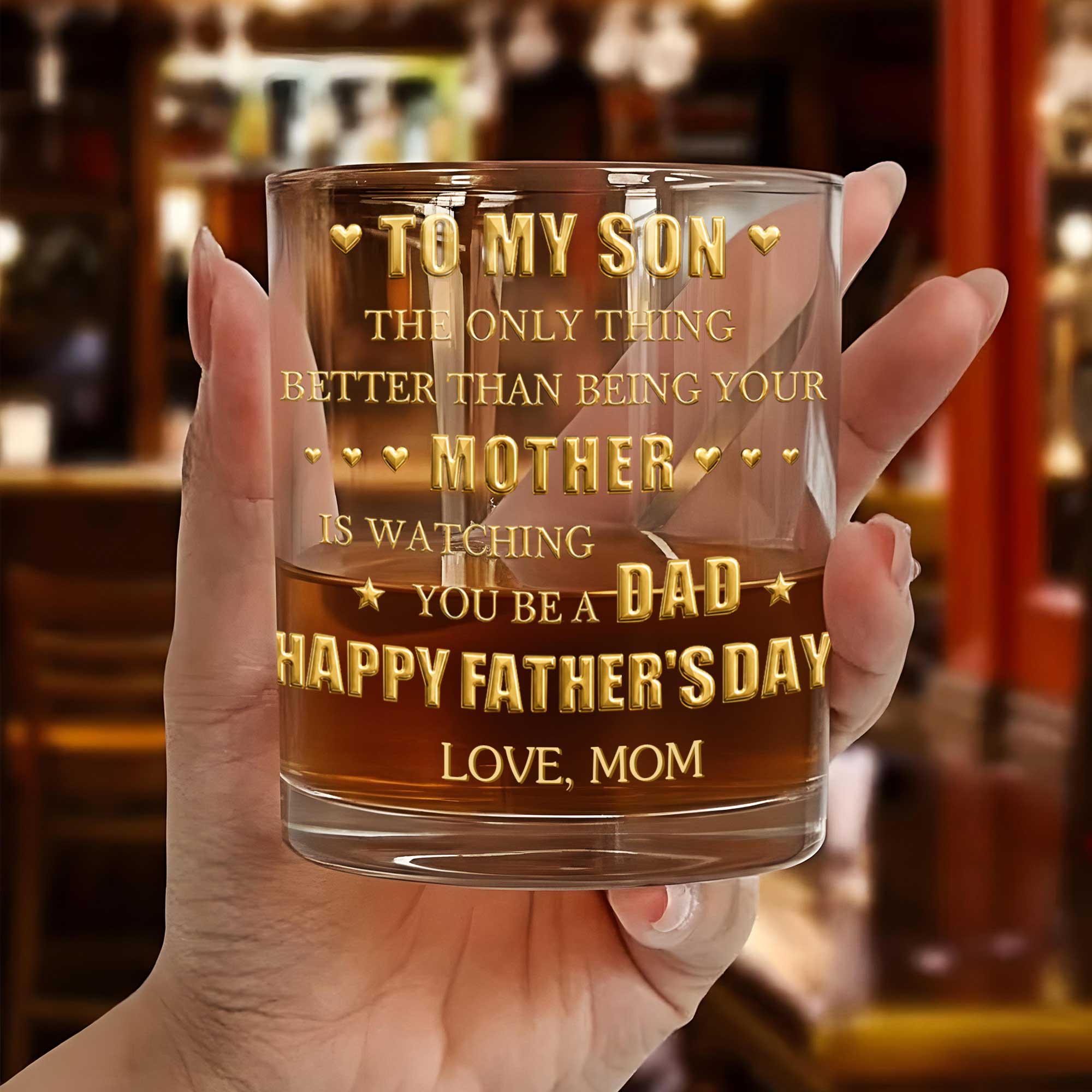 Personalized Whiskey Glass Custom Monogram Gift for Son Whiskey Glass GradoCreations