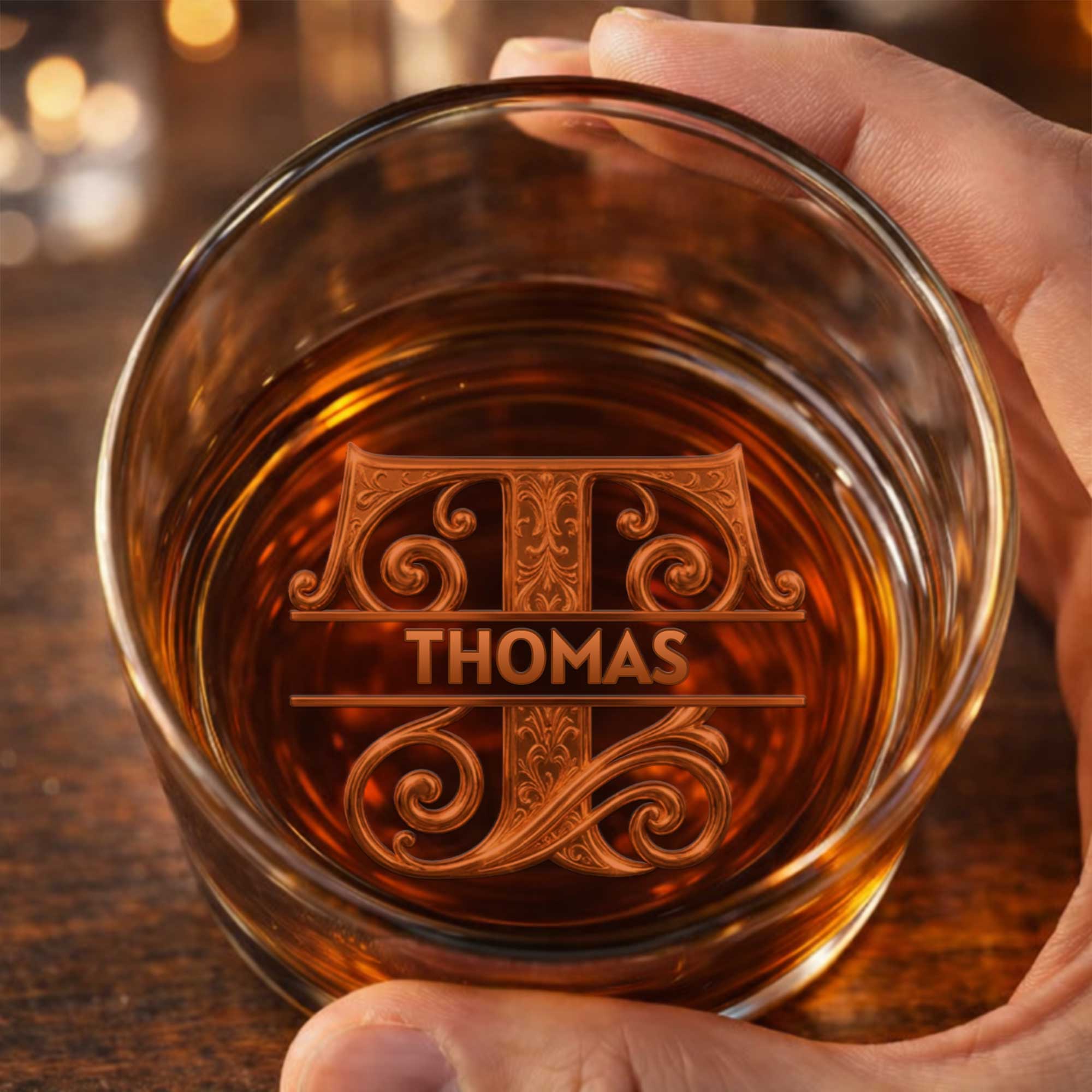 Personalized Whiskey Glass Custom Monogram Gift for Son Whiskey Glass GradoCreations
