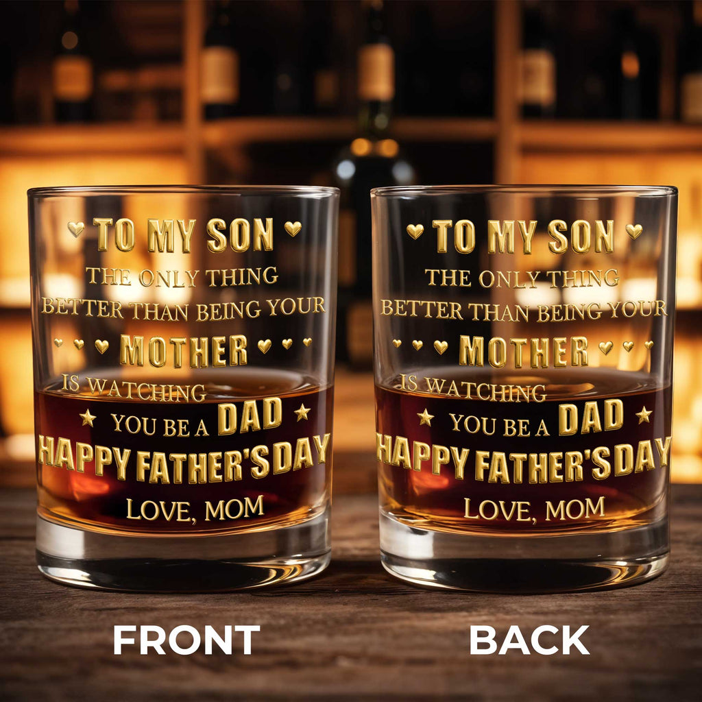 Personalized Whiskey Glass Custom Monogram Gift for Son Whiskey Glass GradoCreations