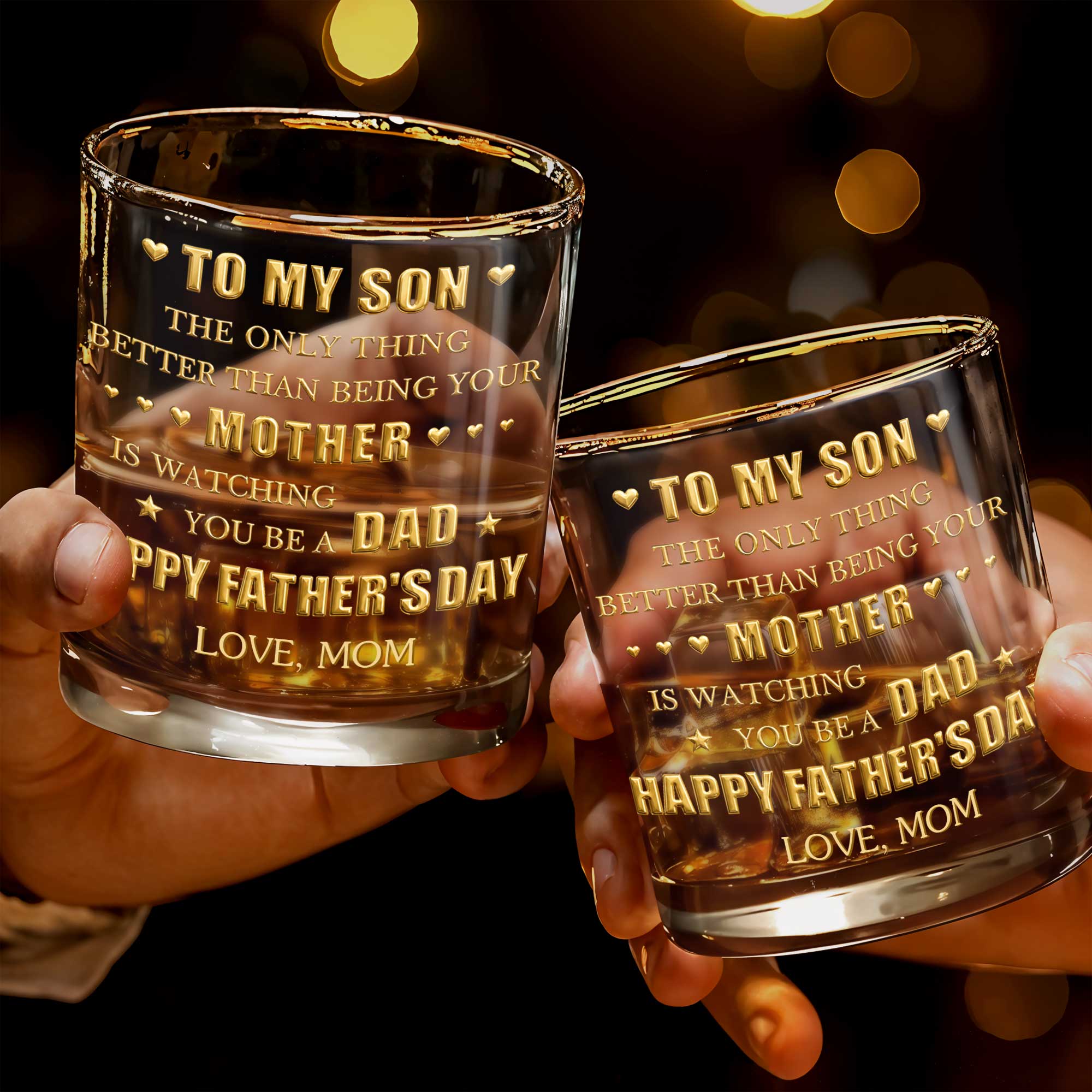 Personalized Whiskey Glass Custom Monogram Gift for Son Whiskey Glass GradoCreations