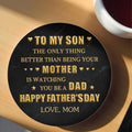 Personalized Ceramic Coaster Custom Message Gift for Dad Ceramic Coaster GradoCreations